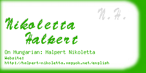 nikoletta halpert business card